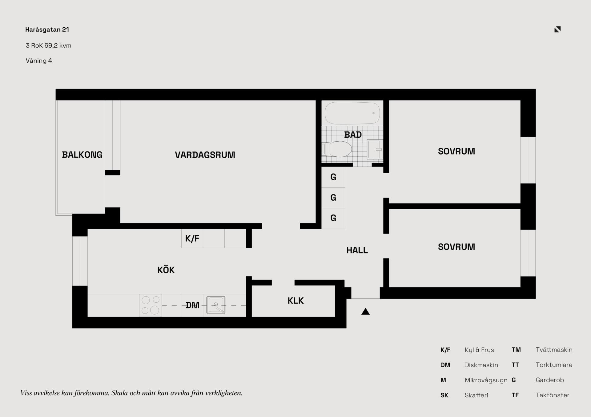 Välplanerade kvadratmeter högt upp i huset med balkong mot grönska och underbar utsikt!