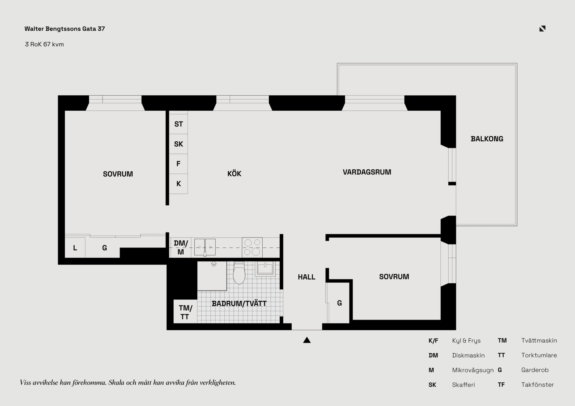 Gaveltrea med utsikt mot Sannaparkens grönska