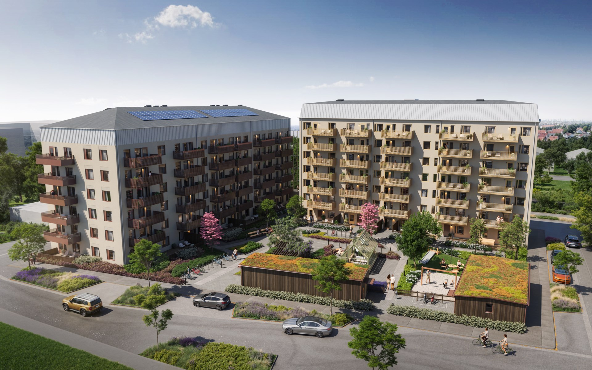 Välplanerad trea med köksö, dubbla balkonger och flexibel planlösning!