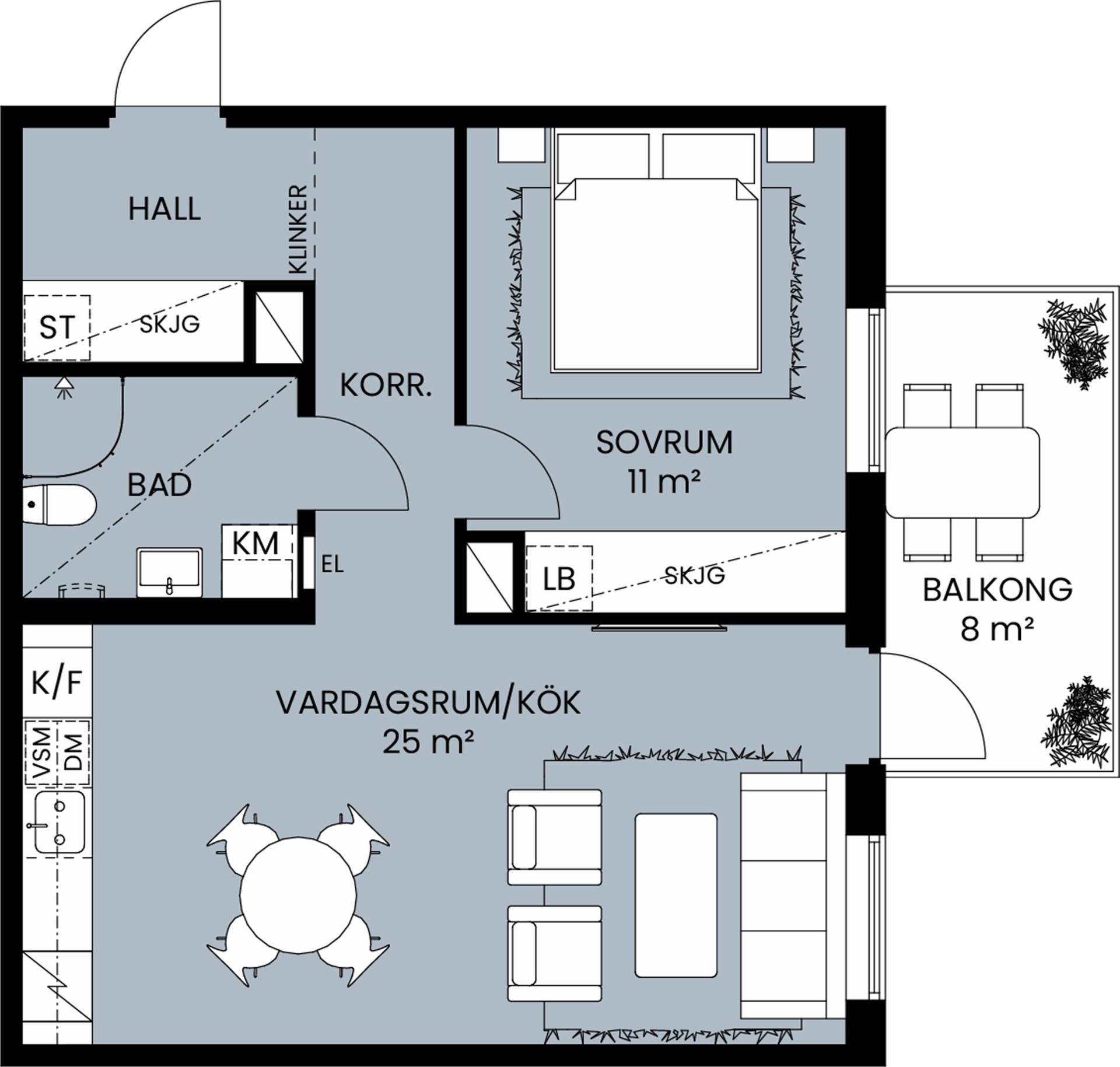 Rymlig tvåa