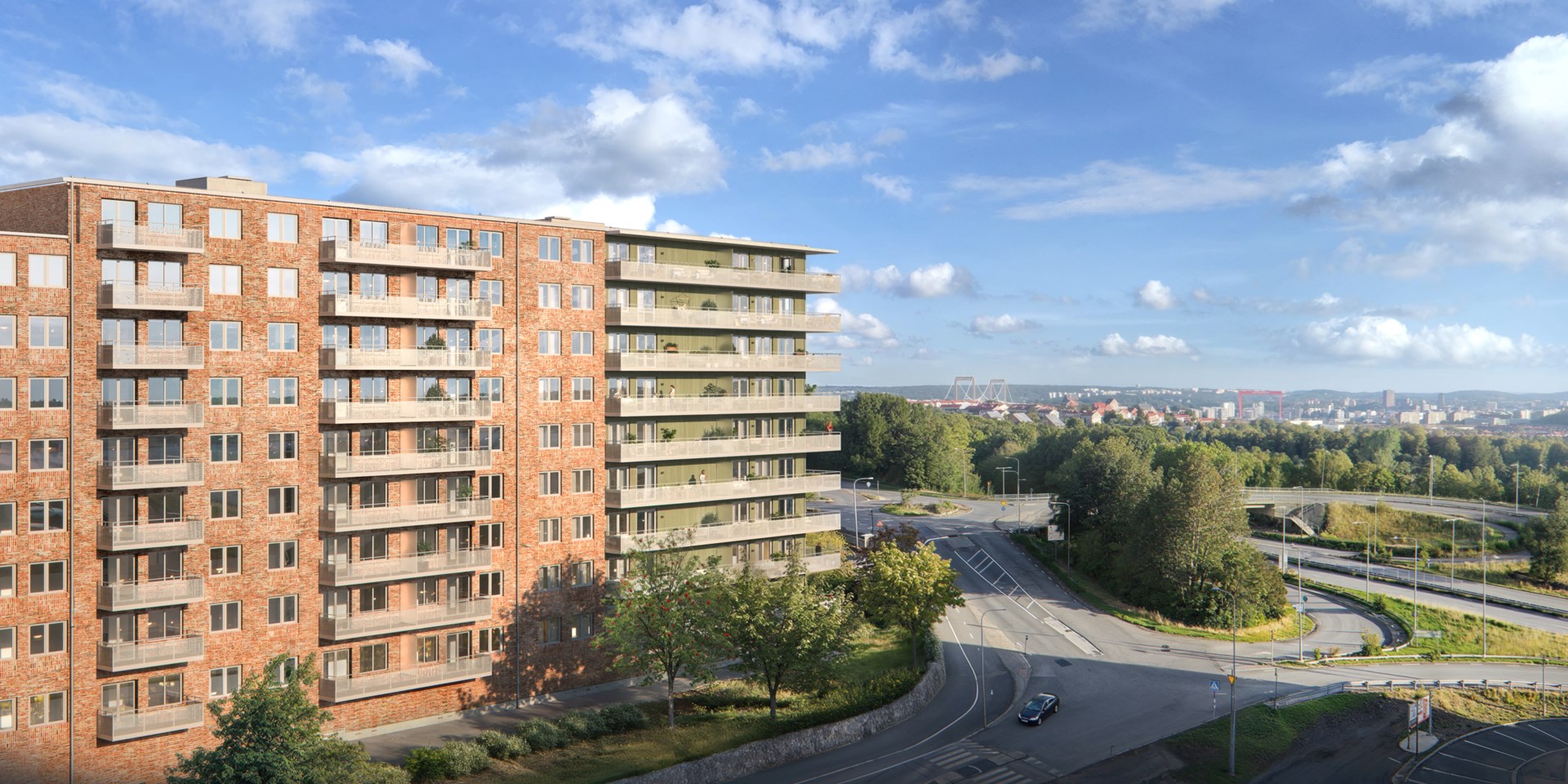 Stor genomgångstvåa med balkong