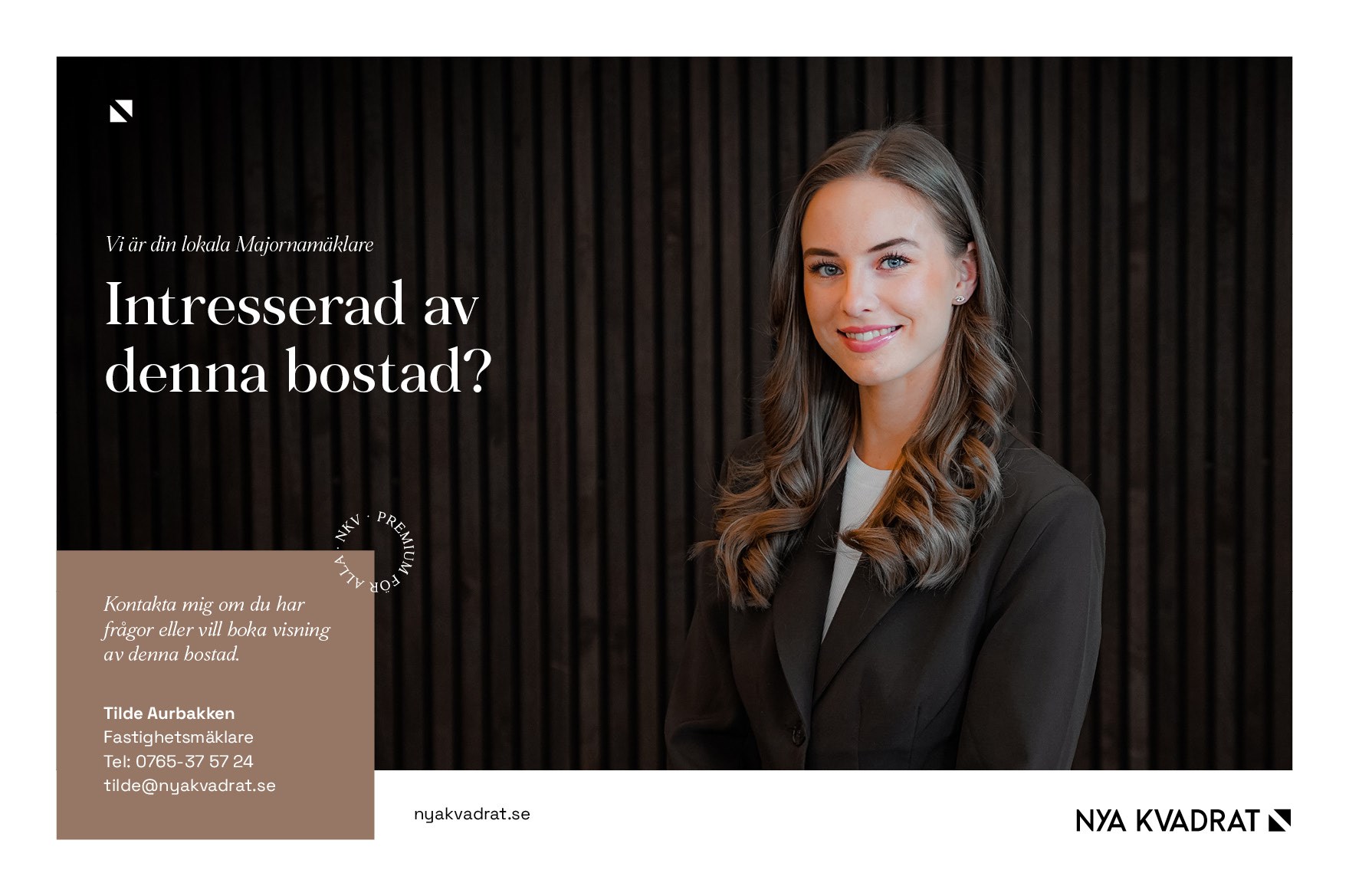 Insynsskyddad etta med härlig utsikt – egen garageplats ingår