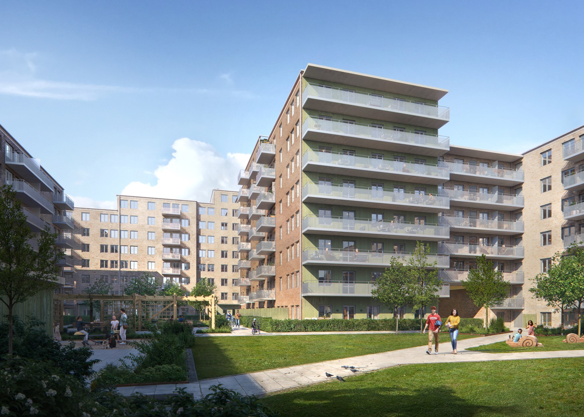 Genomtäntk tvåa med västerbalkong